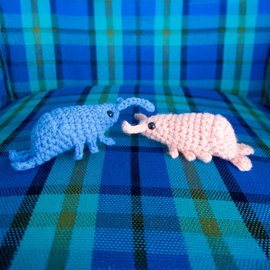 Emotional Support Shrimp Crochet Plush with Certificate Letter – Cute Comfort Gift